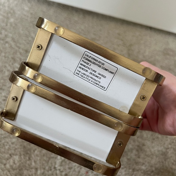 Gold and White Metal Organizer Shelf - Picture 5 of 6